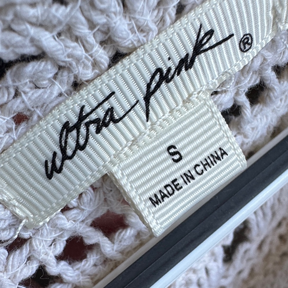 Crochet Button-Down Cream Top - image 4